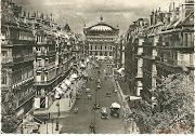 It shows Avenue de l' Opera in Paris, France. (france paris avenue de opera postcard)