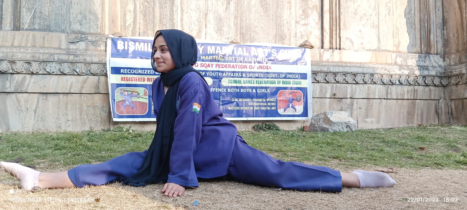 Najm Bilal A 15 years old girl from J&K is making waves in Sqay Martial Arts