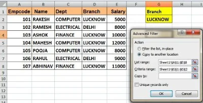 जाने Advance Filter का Excel में क्या Use है?