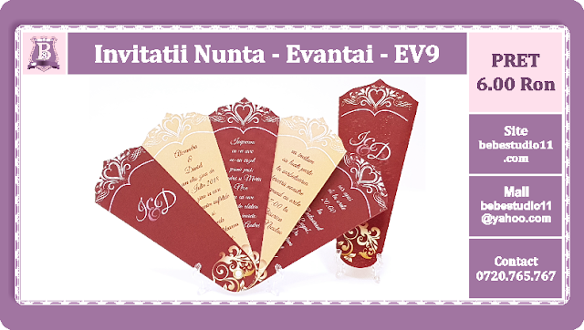 invitatie nunta evantai