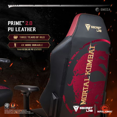 Secretlab Mortal Kombat Edition gaming chair - rear view