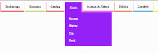 Navigation menu Bar