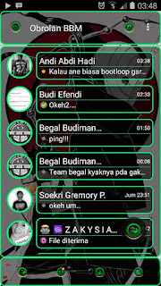 BBM MOD v3.0.0.18 Transparan Green Line Agustus 2016