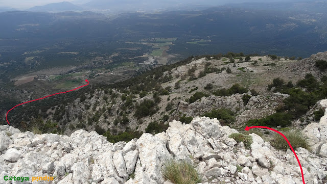 Subida lineal al Pico Atalaya, "techo de Albacete" en la Sierra de las Cabras.