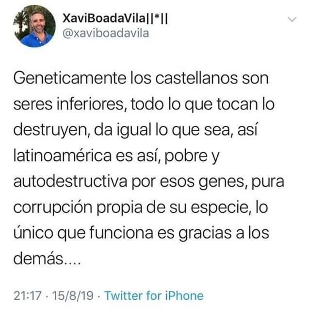 Xavi Boada Vila,genéticamente,castellanos, catanazi