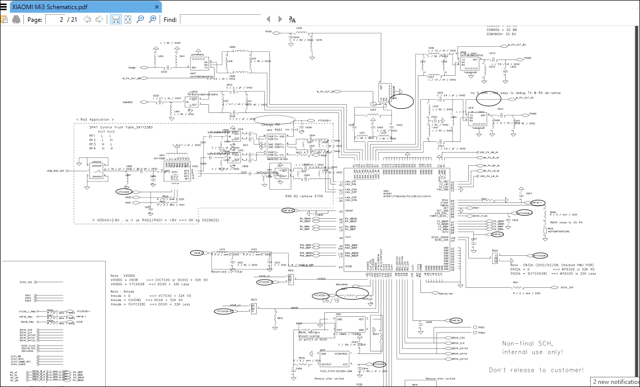 Xiaomi Schematic Diagram Collection 2020