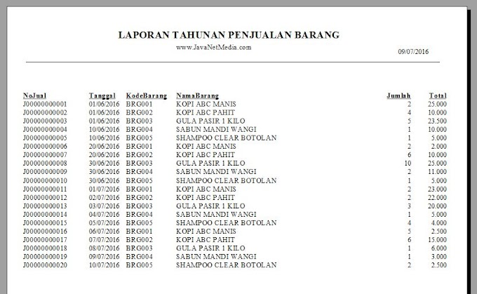 Membuat Laporan Tahunan Crystal Report Pada VB .Net 2010