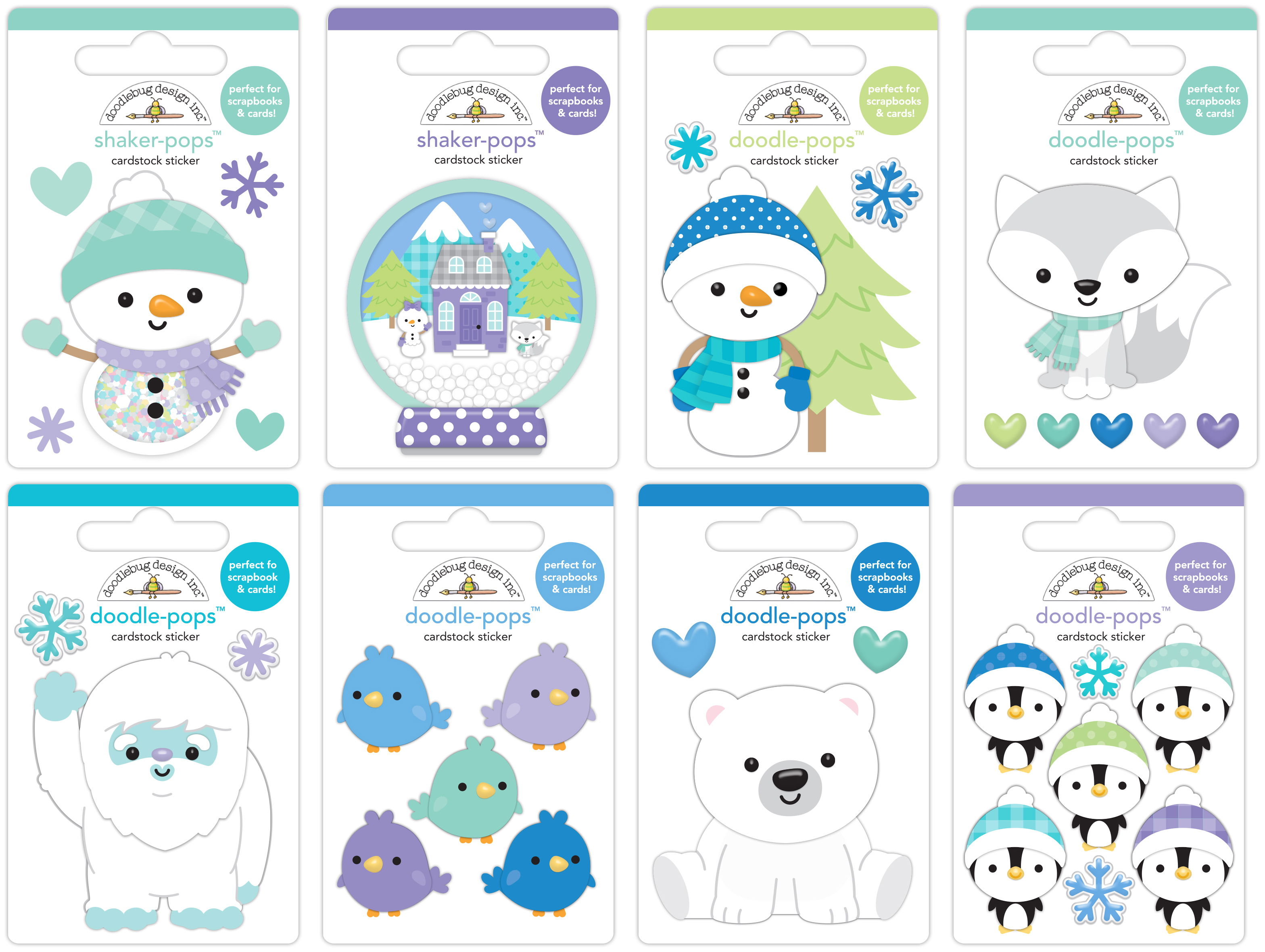 Doodlebug Snow Much Fun Icons Stickers
