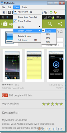 MyMobiler - FREE Android Screen Share - change display quality MyMobiler - FREE Android Screen Share - change display quality