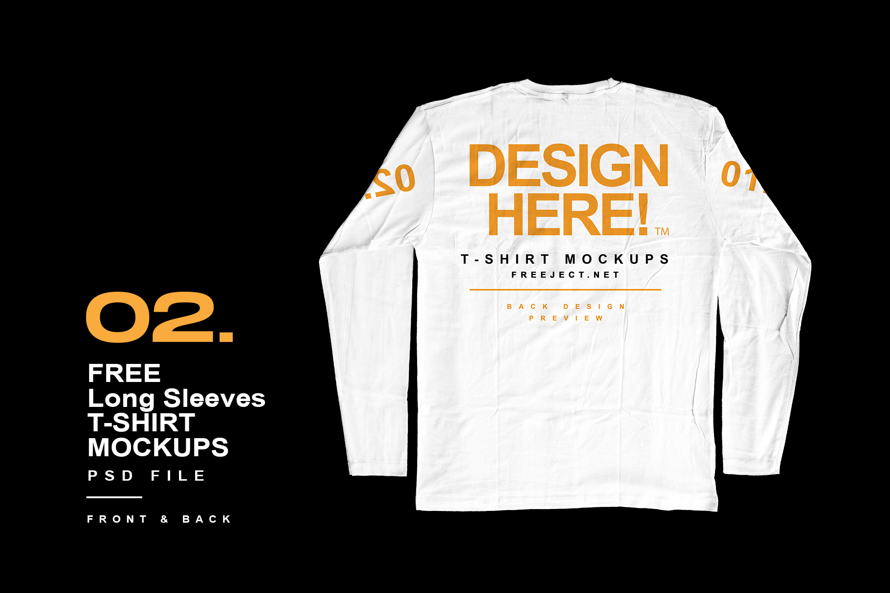 Download Free Download Long Sleeves T-Shirt Mockups Design - PSD File