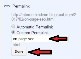 On Page SEO Permalink