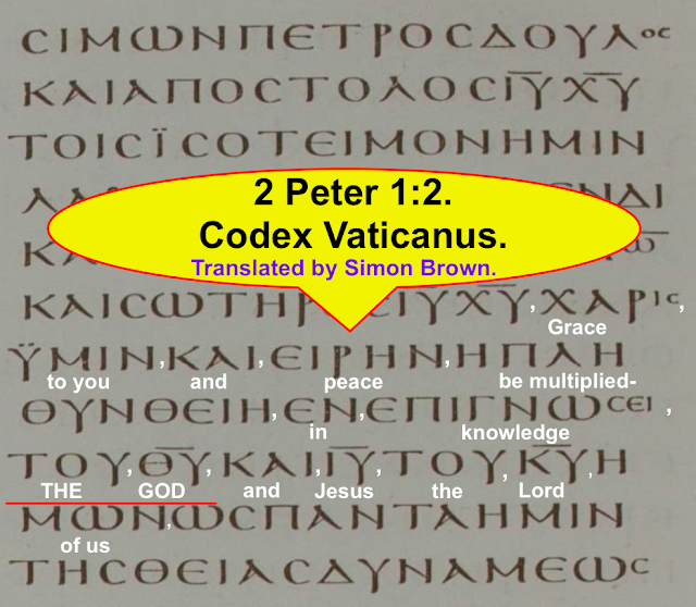 2 Peter 1:1 Yet AGAIN Another Trinitarian misunderstanding.