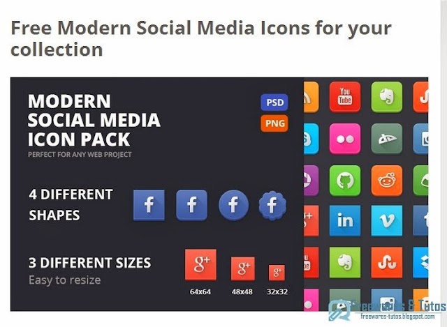 Modern Social Media Icons : un pack d'icônes gratuit pour vos projets personnels ou commerciaux