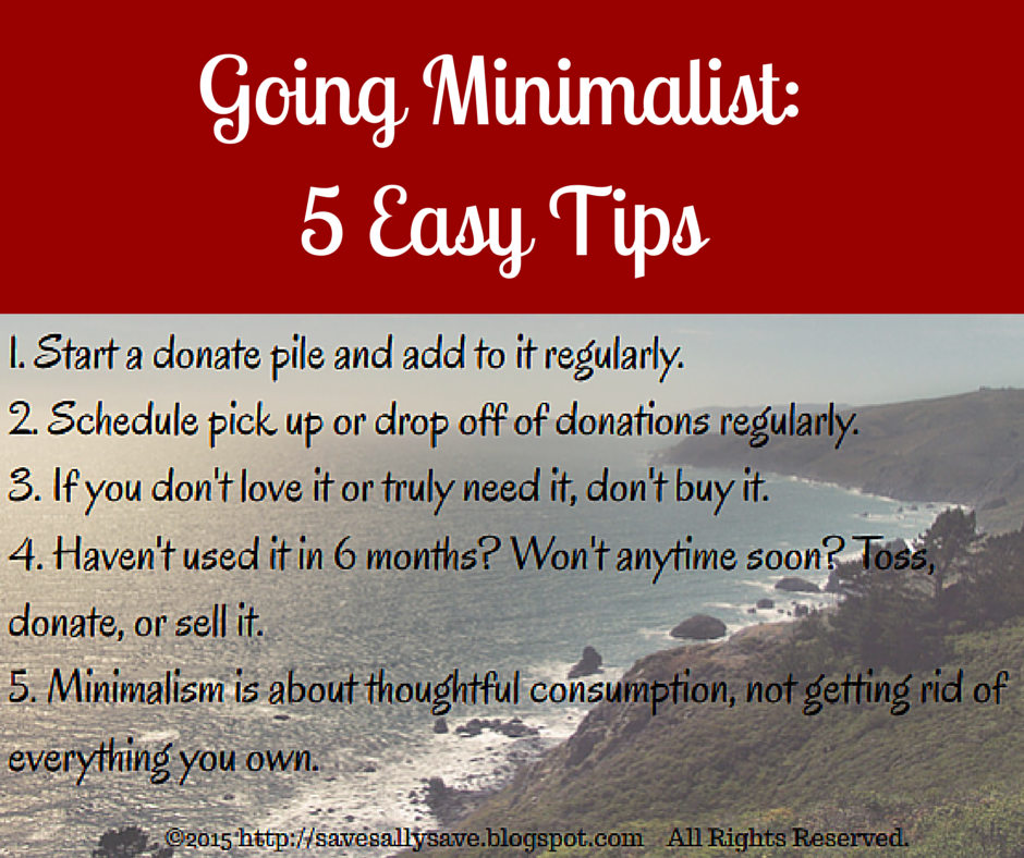 Save Sally Save Going minimalist  5 easy tips