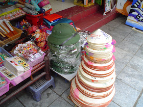 Vietnamese hat for sale in a street market in Vietnam