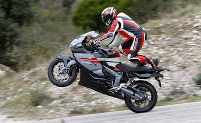 BMW super bike K1300 S in stunt hd image