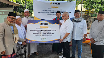 Rachmat Hidayat resmikan bantuan Kubah Masjid Darussalam desa Dasan Makmur, Ornamennya Bikin Kagum Wisatawan 