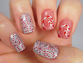 UberChic Beauty Holly Jolly and Op Art Magic over Sassy Pants Polish Nose Like A Cherry and New Fallen Snow