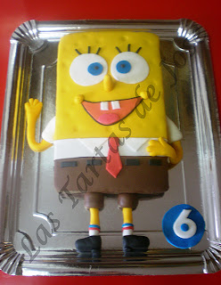 Tarta decorada de Bob Esponja. Las tartas de Jose. Castellón.