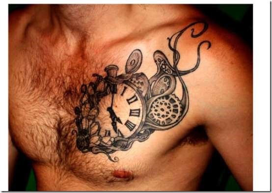 incroyable_steampunk_horloge_poitrine_tatouage