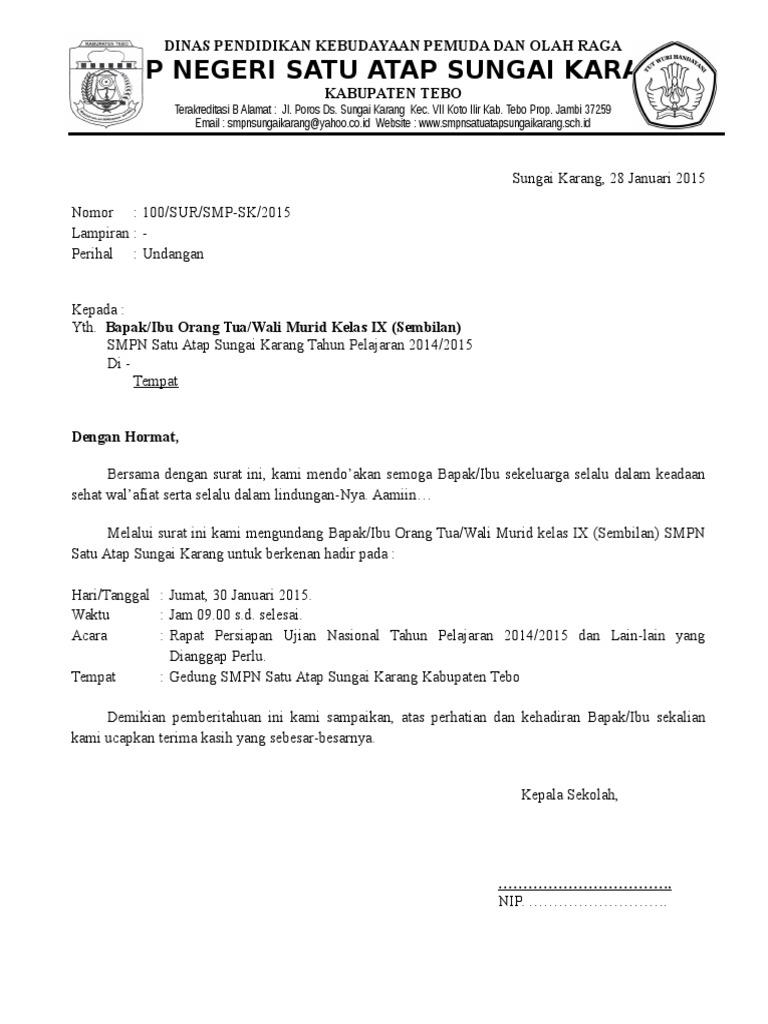  Bagi Anda yang berkecimpung dalam dunia organisasi Inilah 7 Contoh Surat Undangan Rapat Terlengkap