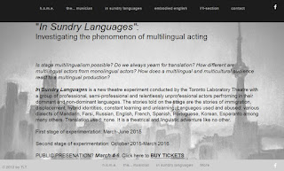 Phenomenon of multilingual conducted by the Toronto Laboratory Theatre