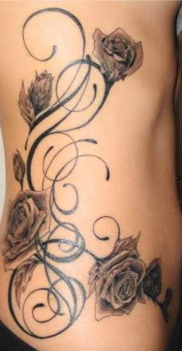 Rose tattoos are very popular with celebrities for their representatives to 