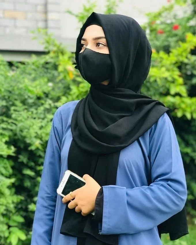 মেয়েদের পিক মুখ ঢাকা পিক হিজাব