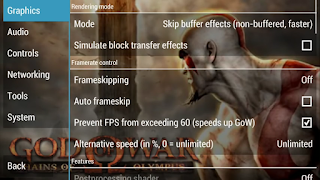 Settingan God Of War Chains Of Olympus PPSSPP