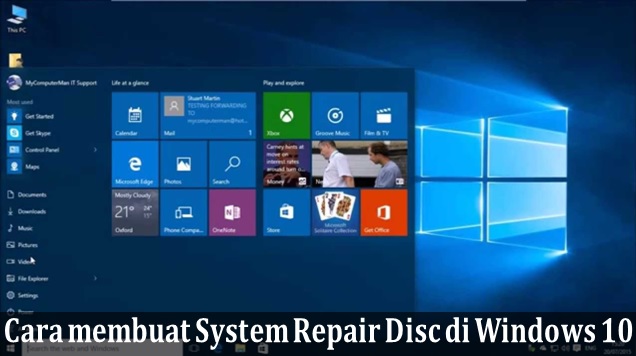 Cara membuat system repair disc di windows 10