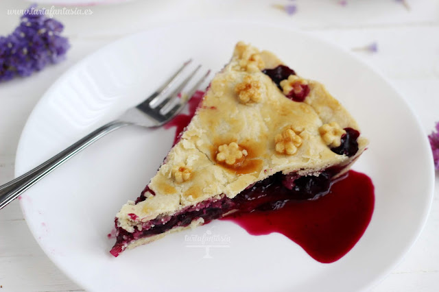 receta tarta de arándanos