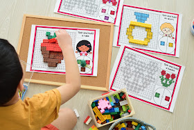 Valentines Day Themed LEGO Building Blocks Game