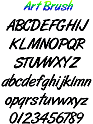 Artbrush fonts graffiti 