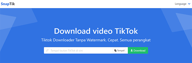 Cara Download Video TikTok Tanpa Aplikasi Secara Online SnapTik