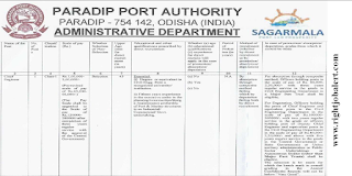 BE BTech Civil Engineering Jobs in Paradip Port Authority