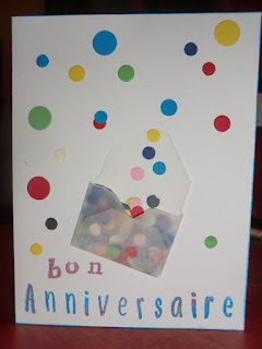 carte anniversaire pois couleur confetti
