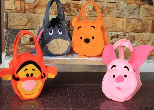 Lamanda Craft Goodie Bag Flanel  Head Karakter Seri Pooh 