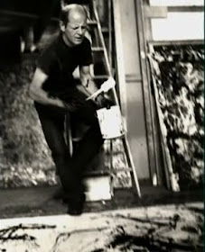 Jackson Pollock photo painting in action