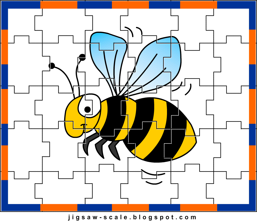 printable jigsaw puzzle for kids bee jigsaw