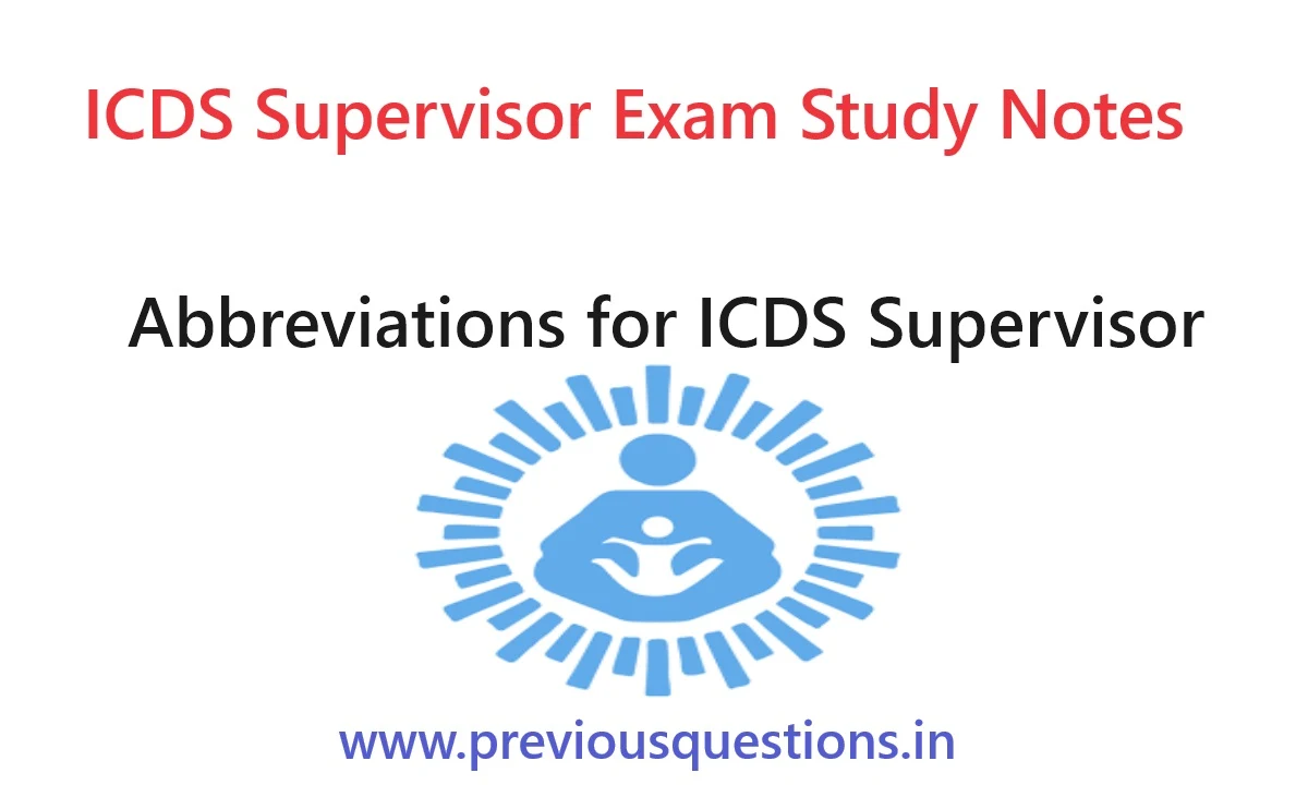 icds-supervisor-exam-abbreviations