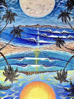 Sun and moon painting by Paul Carter