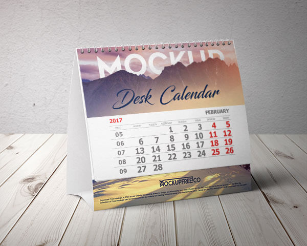 Mockup PSD Kalender 2019 Terbaru - Wall & Desk Calendar Mockups | 5 PSD Mockup Files