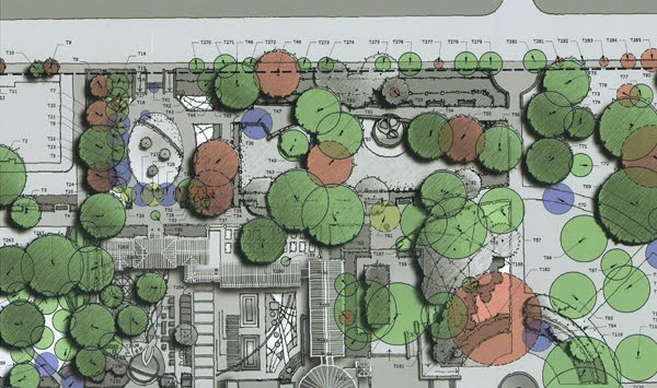 Landscape architect plan graphic