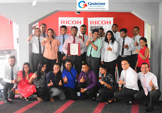 Gestetner wins the RICOH Asia Pacific Award for Outstanding Achievement in Units & Sales Revenue FY 2016 in multi-functional products (MFP) for the second time