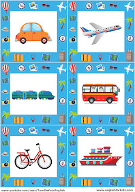 ESL transport flashcards for kids