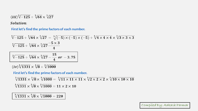 NewCountDown 8 Second Edition: Chapter 3 Cube and Cube Roots Exercise 3 Solutions