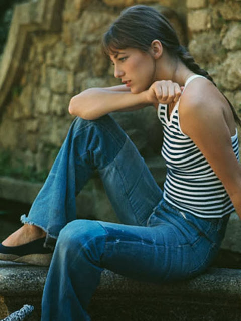 Jane Birkin in sailor stripes