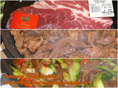 Beef with Bok Choy in Oyster Sauce - Cooking Procedure