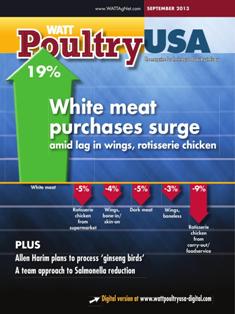 WATT Poultry USA - September 2013 | ISSN 1529-1677 | TRUE PDF | Mensile | Professionisti | Tecnologia | Distribuzione | Animali | Mangimi
WATT Poultry USA is a monthly magazine serving poultry professionals engaged in business ranging from the start of Production through Poultry Processing.
WATT Poultry USA brings you every month the latest news on poultry production, processing and marketing. Regular features include First News containing the latest news briefs in the industry, Publisher's Say commenting on today's business and communication, By the numbers reporting the current Economic Outlook, Poultry Prospective with the Economic Analysis and Product Review of the hottest products on the market.