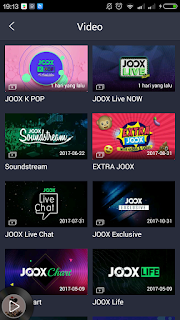 Daftar video pada joox